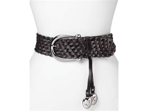 black michael kors braided belt|belk+ michael kors women.